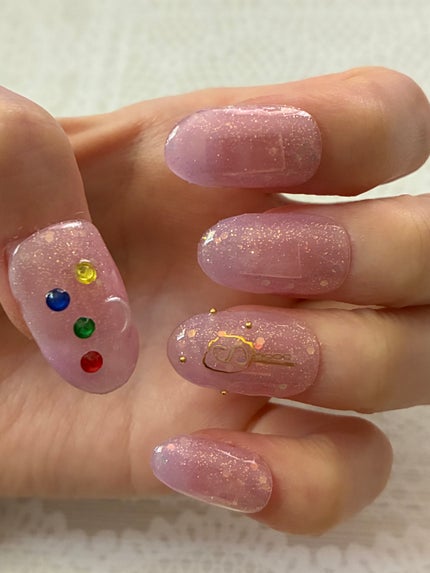 小豆 on LIPS 「🌕セーラームーン イメージネイル🐰 使用アイテム Seriaフ..」(2枚目)