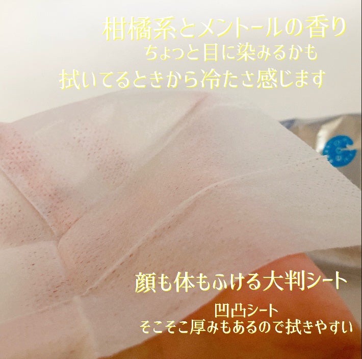 フェイス&ボディアイスシート N(シトラスシャーベット)/シーブリーズ/ボディシートを使ったクチコミ(2枚目)