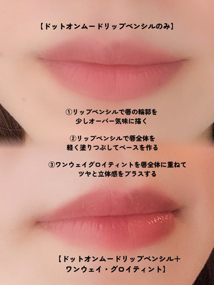ドットオンムードリップペンシル/Heart Percent/リップライナーを使ったクチコミ(4枚目)