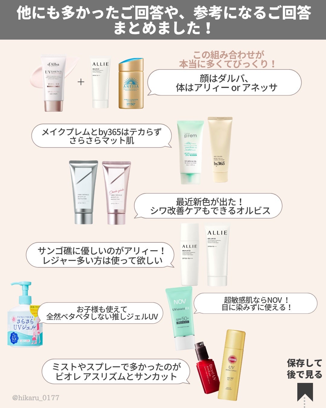 ひかる|肌悩み・成分・効果重視のスキンケア🌷 on LIPS 「日焼け止めランキングTOP10🏆/先日Instagramのフォ..」(9枚目)