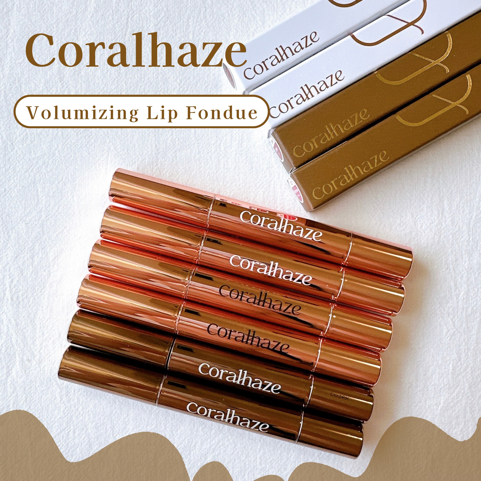 ボリューマイジングフォンデュリップ/Coralhaze/口紅を使ったクチコミ（1枚目）