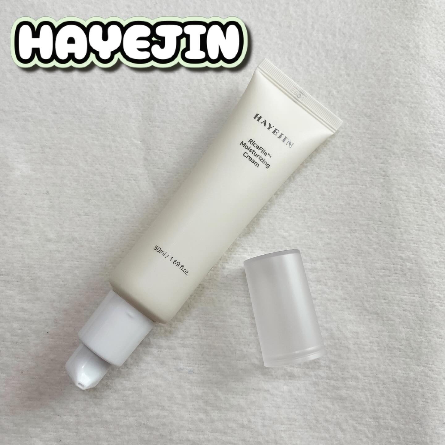 🫧 HAYEJIN ライスピラー保湿クリーム

+——————————–+

やさしく満たす、毎日のうるおいケア ✨

📝Point
▷ 独自成分「RiceFila™」配合で肌の内側からしっかりとうるおいを補給
▷水分保持力が高く、50