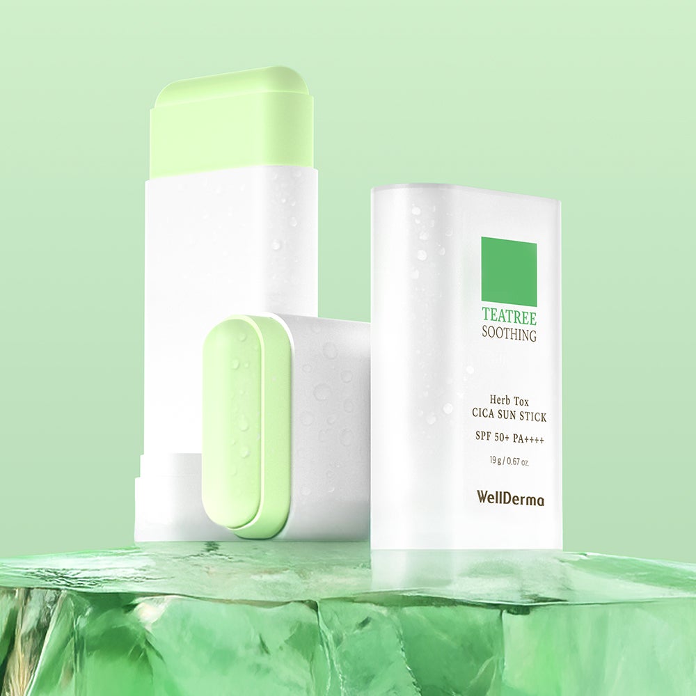ティーツリー ハーブ トックス シカ 日焼け止め スティック SPF50+ PA++++ WellDerma