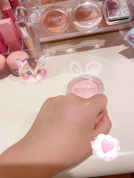 KM パウダーチーク/DAISO/パウダーチークを使ったクチコミ(3枚目)