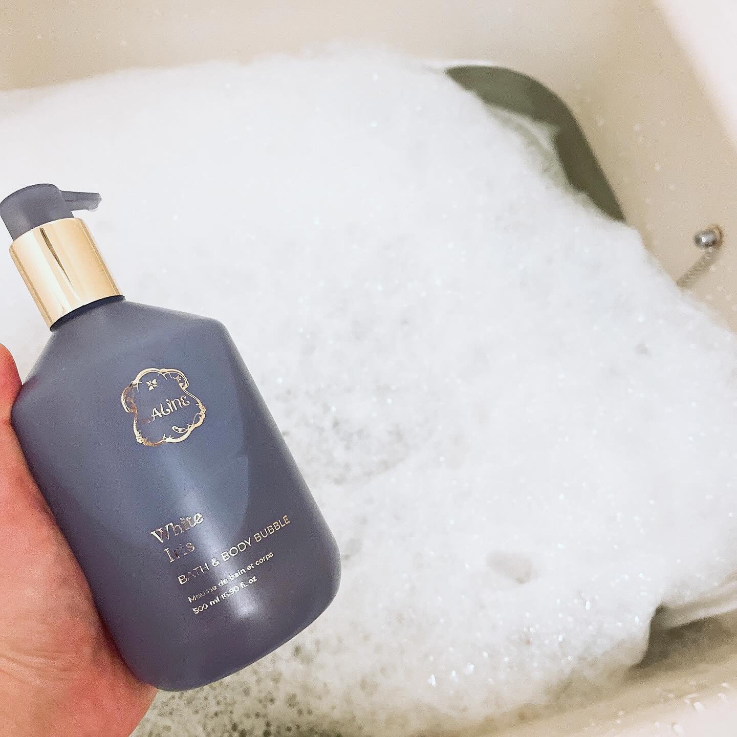 ホワイトアイリス　バス＆ボディバブル/Laline/ボディソープを使ったクチコミ（3枚目）