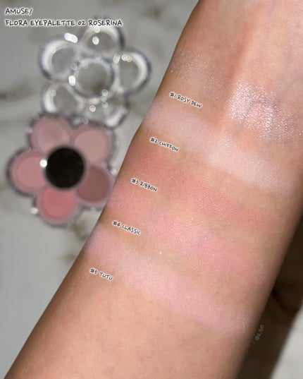 フローラアイパレット/AMUSE/アイシャドウを使ったクチコミ(5枚目)