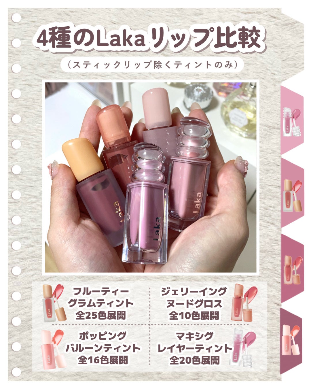 フルーティーグラムティント/Laka/リップティントを使ったクチコミ(2枚目)