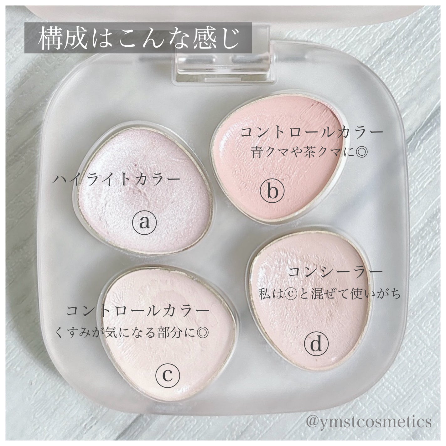 トーン ペタル フロート フローレス タッチ/to/one/パレットコンシーラーを使ったクチコミ(4枚目)