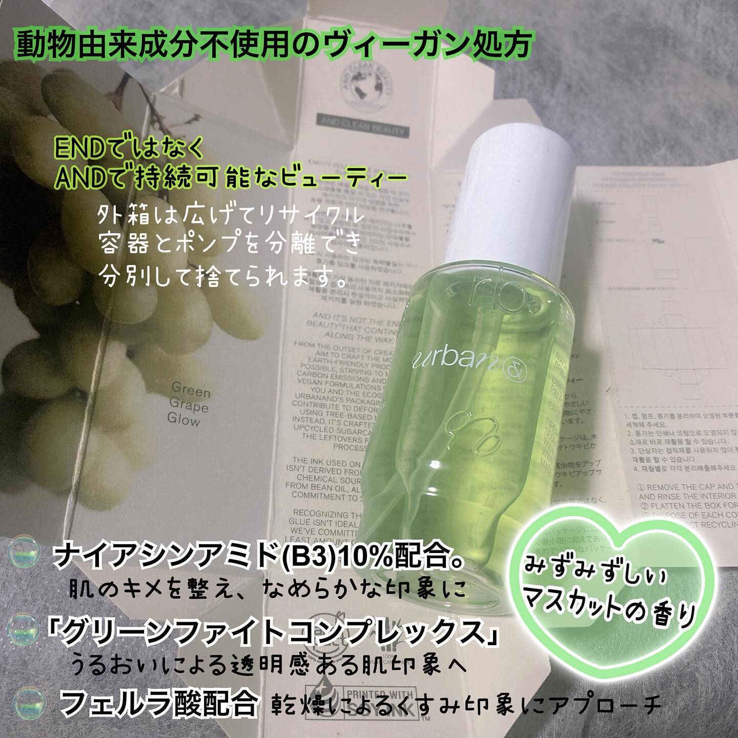 G3ナイアシンセラム/urbanand/美容液を使ったクチコミ（2枚目）