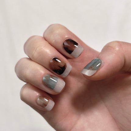 セミキュアジェルネイル(ハンド)/ohora/ネイルシールを使ったクチコミ(2枚目)