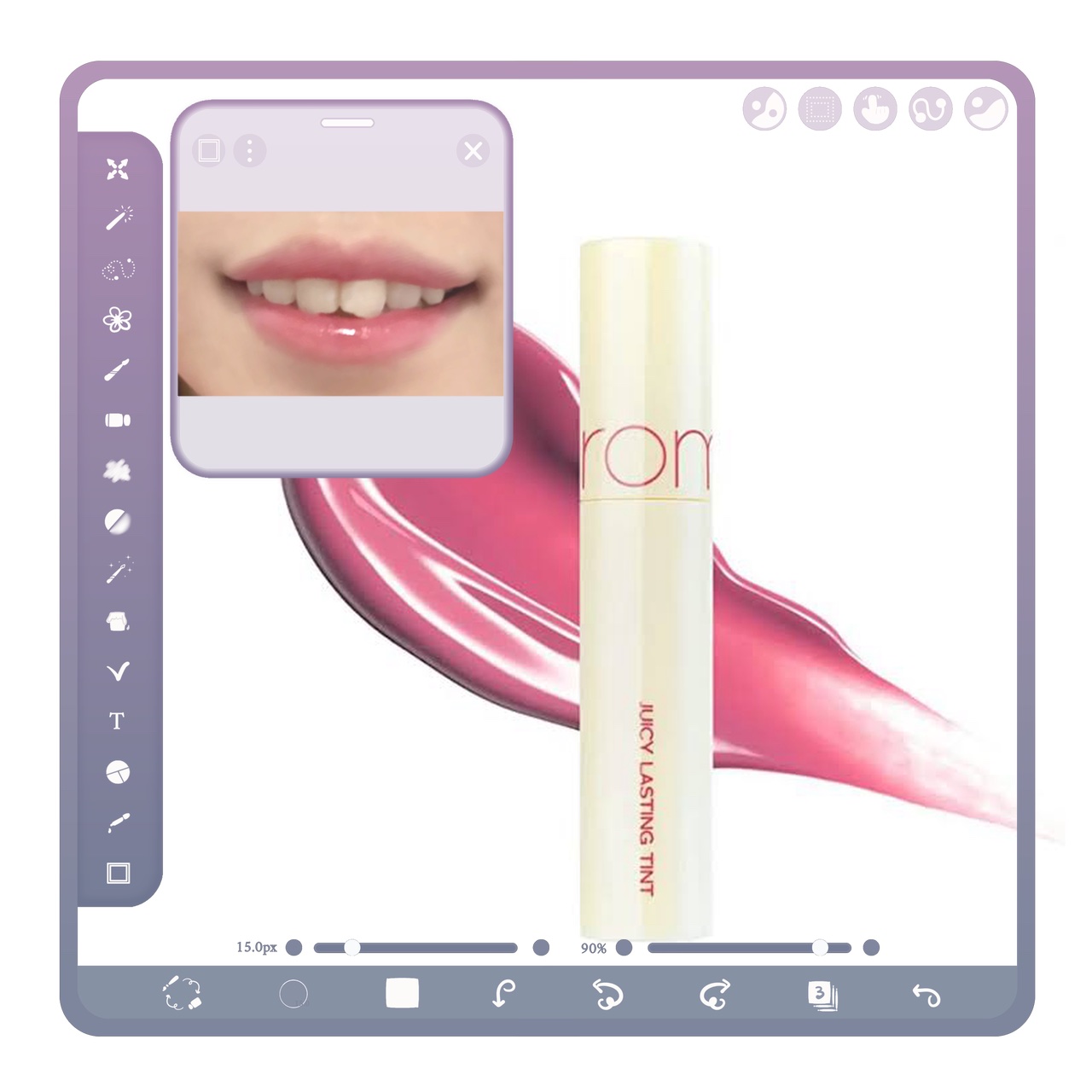 ジューシーラスティングティント/rom&nd/リップティントを使ったクチコミ（1枚目）