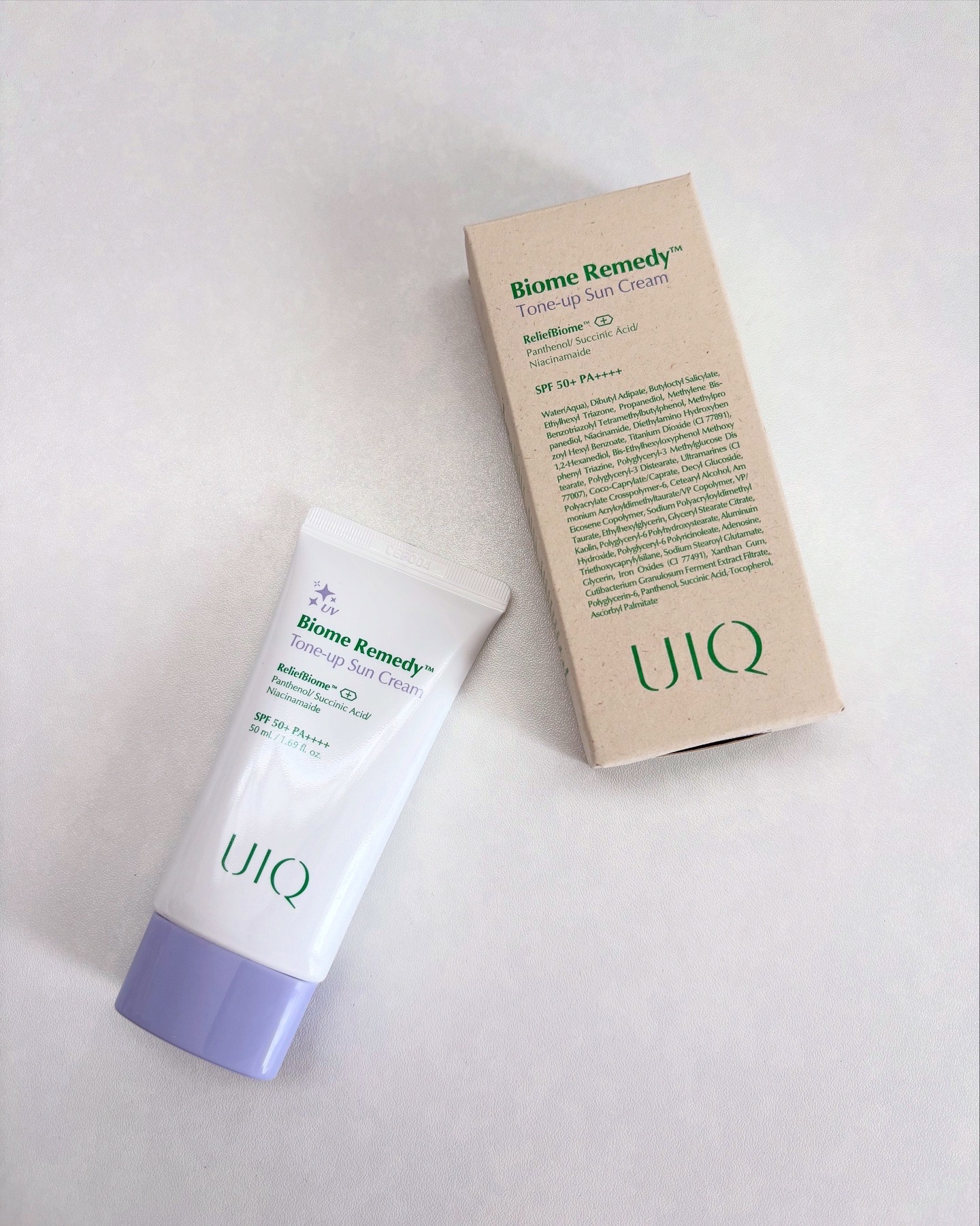 バイオームレメディパープルトーンアップUVクリーム/UIQ/日焼け止めクリームを使ったクチコミ（2枚目）