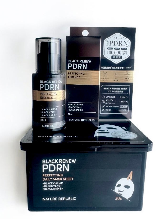 ブラックPDRN デイリーシートマスク/ネイチャーリパブリック/シートマスク・パックを使ったクチコミ(3枚目)