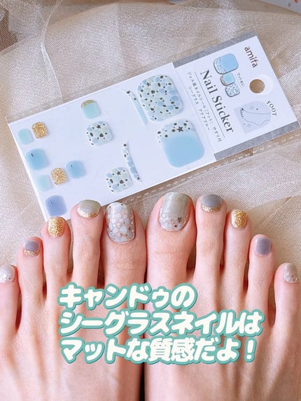貼るジェルネイル/セリア/ネイルシールを使ったクチコミ(5枚目)