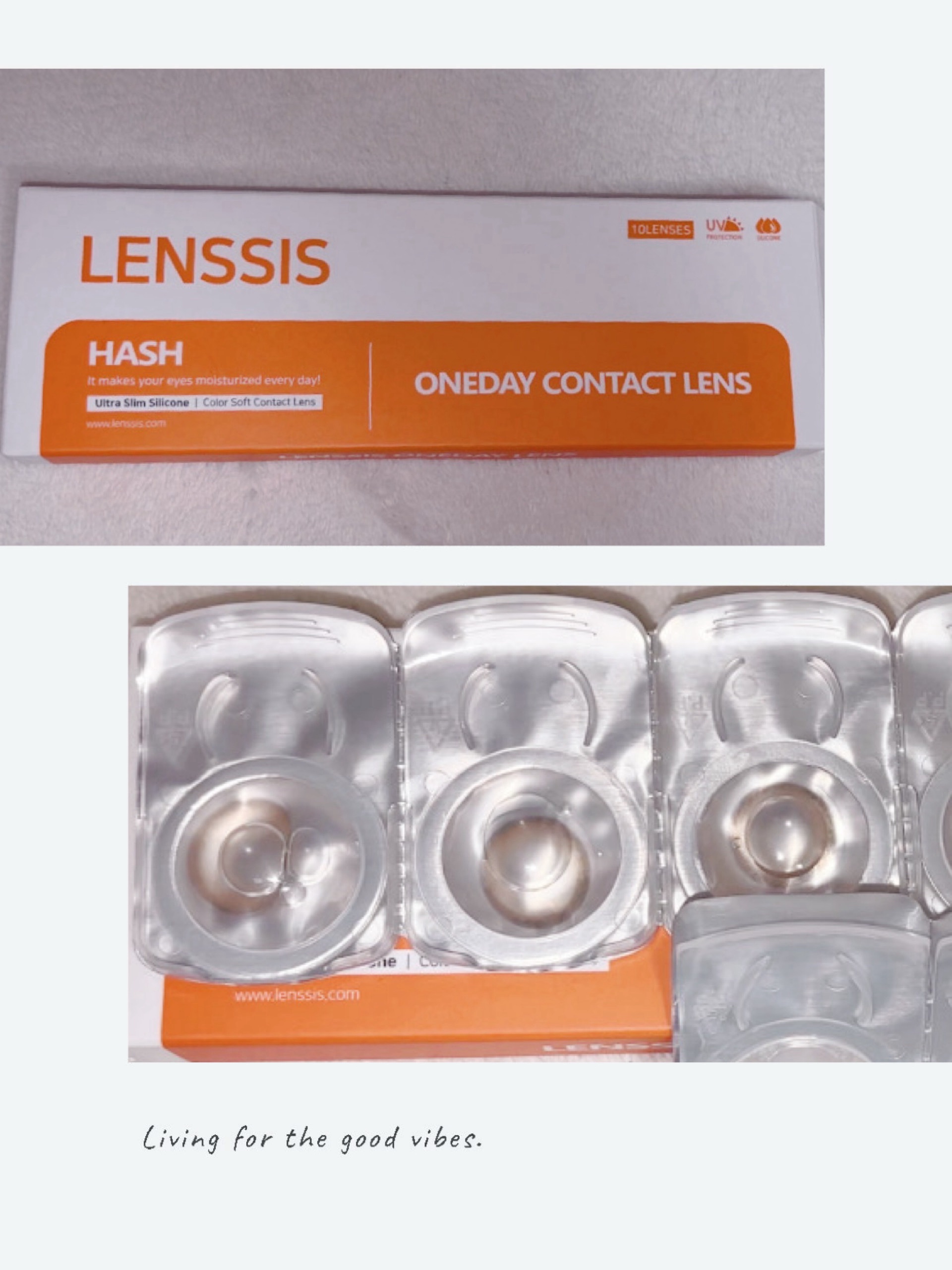 LENSSIS ハッシュシリーズのクチコミ「️🩵LENSSIS カラコン🩵
LENSSIS様からXのプレゼント当選でいただいた ハッシュブ.....」（2枚目）