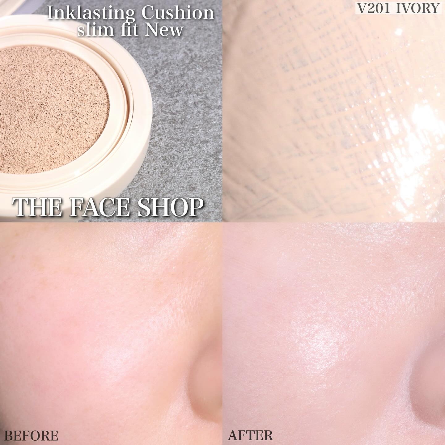 インクラスティングクッションファンデーション/THE FACE SHOP/クッションファンデーションを使ったクチコミ（1枚目）