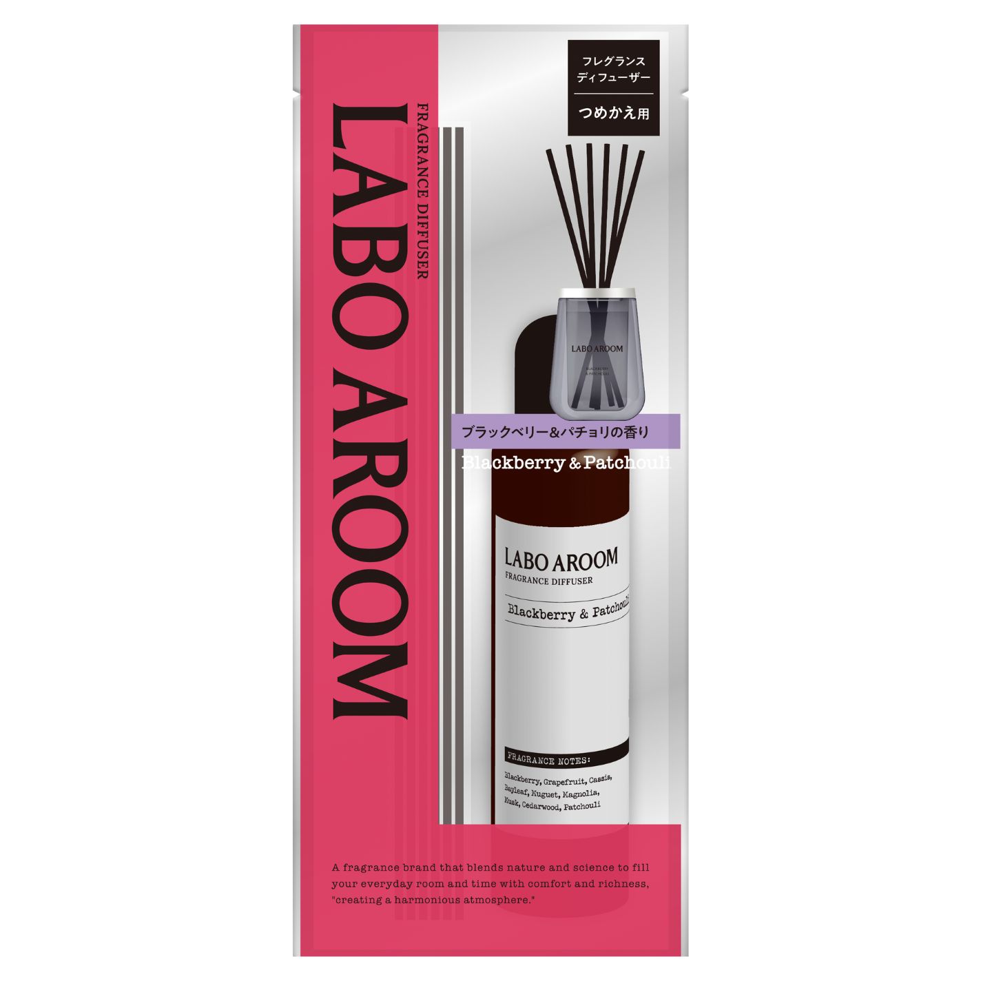 LABO AROOM　フレグランスディフューザー　ブラックベリー＆パチョリの香り 詰替