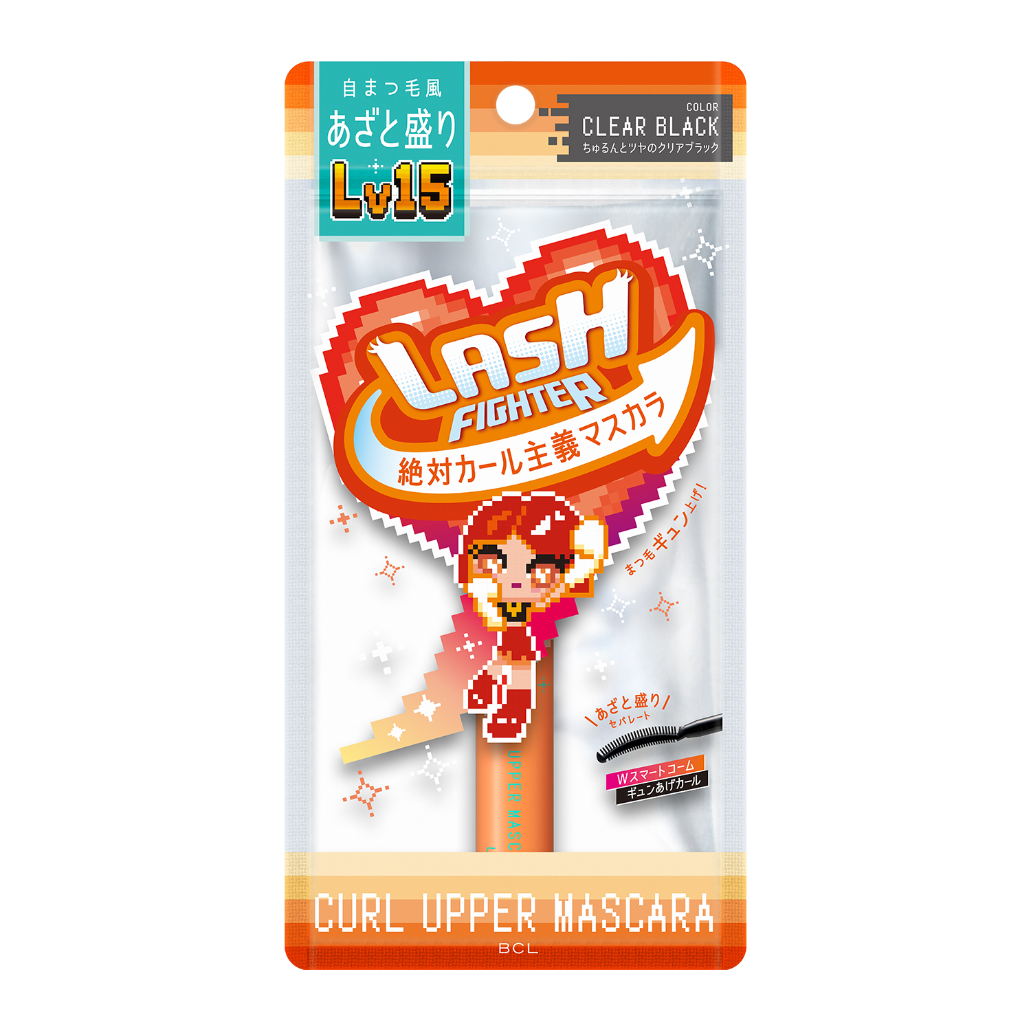 ラッシュファイター　カールアッパーマスカラ Lv15 クリアブラック