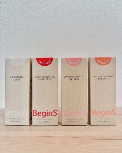 Lip Care Color Oil/BeginS by JUNGSAEMMOOL/リップオイルを使ったクチコミ(8枚目)