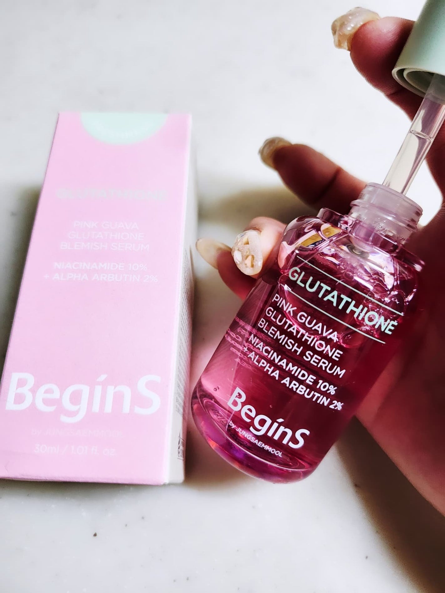 Pink Guava Glutathione Blemish Serum/BeginS by JUNGSAEMMOOL/美容液を使ったクチコミ(4枚目)
