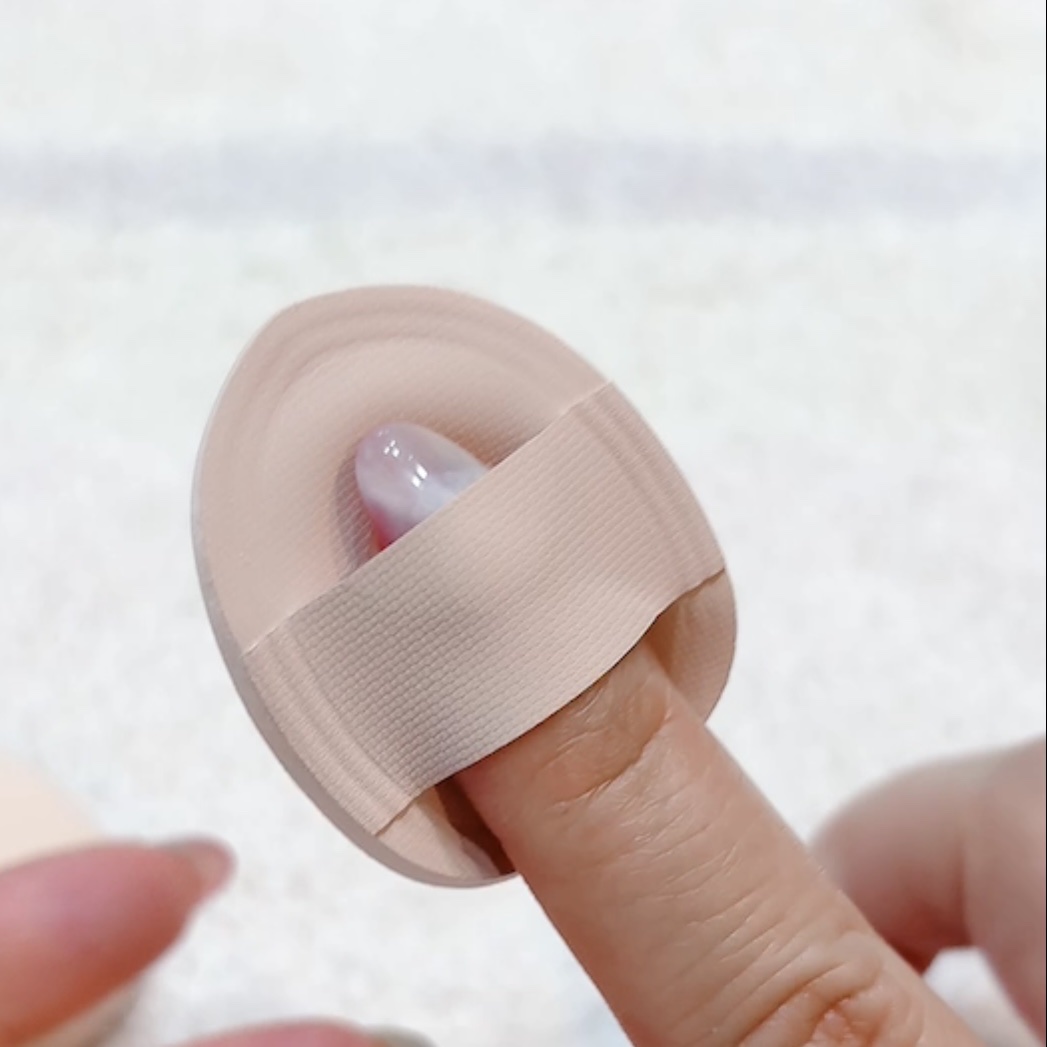 ファンデーションが染みこみにくいパフ（フィンガー用）/貝印/パフ・スポンジを使ったクチコミ（3枚目）