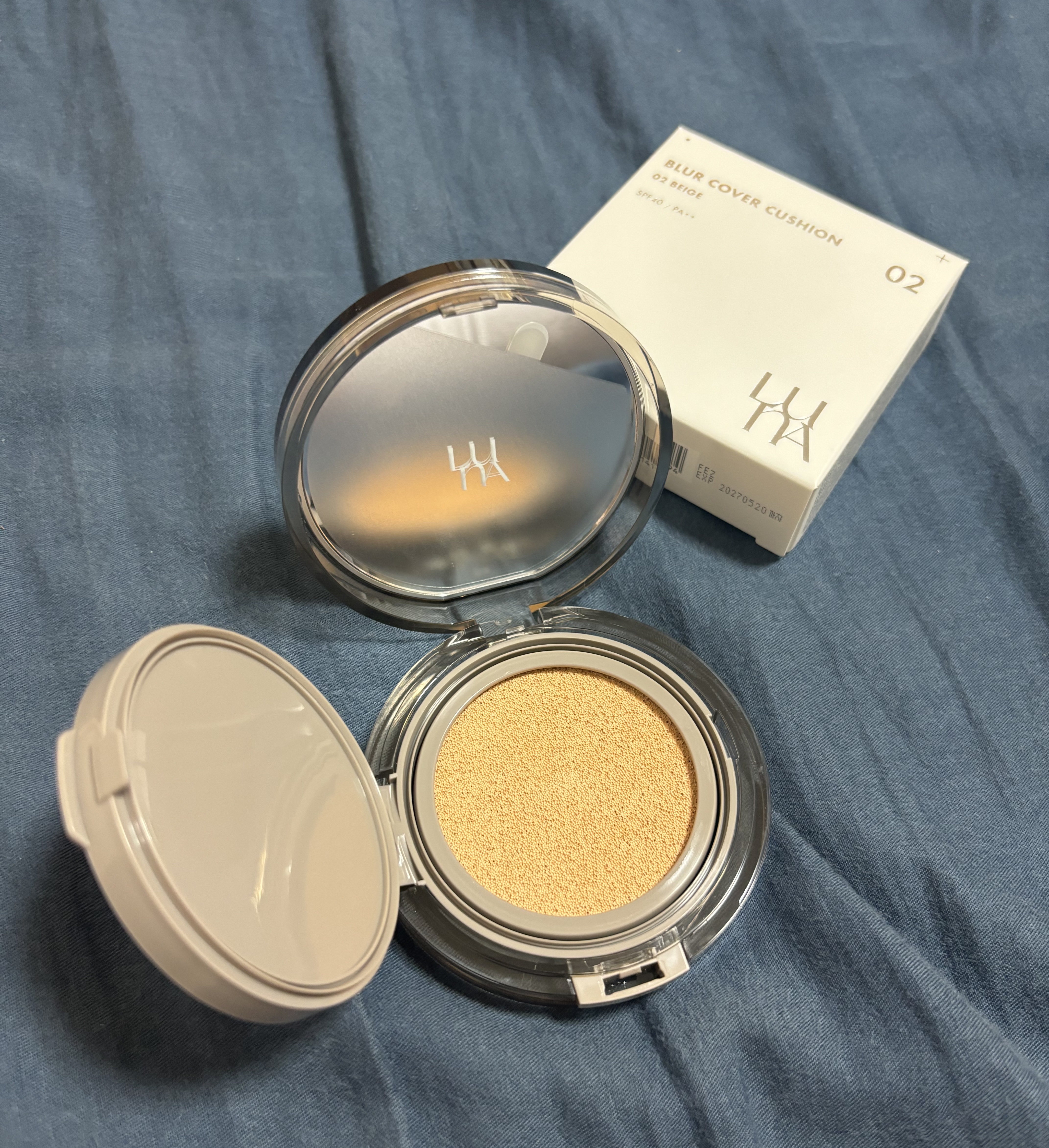ブラーカバークッション 02 ベージュ/LUNA/クッションファンデーションを使ったクチコミ（1枚目）