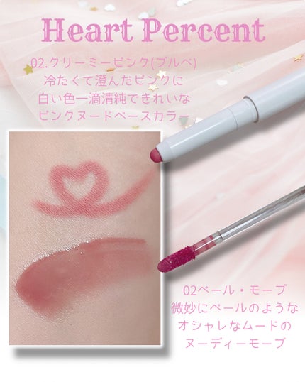 ドットオンムードリップペンシル/Heart Percent/リップライナーを使ったクチコミ(2枚目)