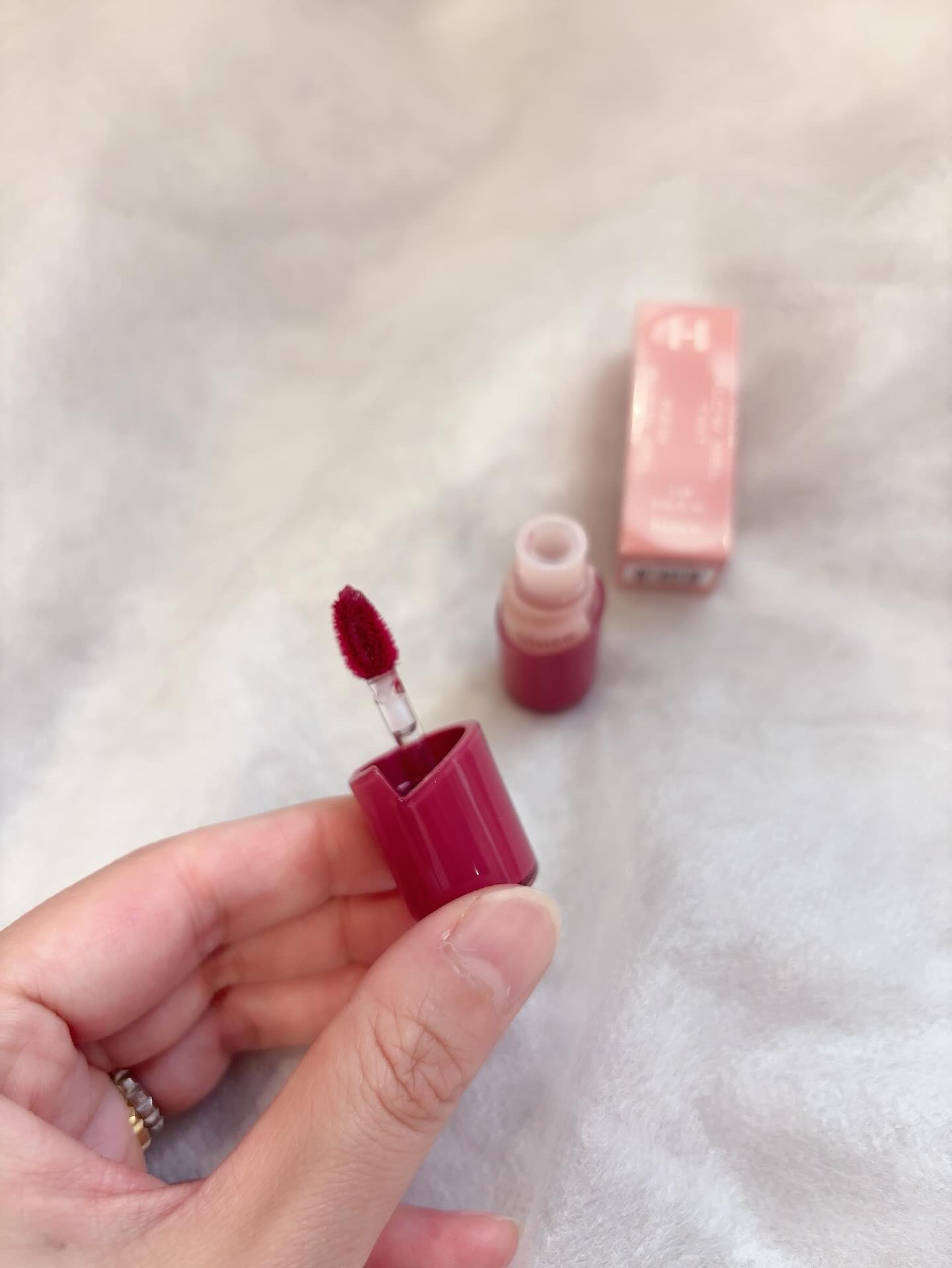 ロウグロウジェルティント R007 チル（ミニ）/hince/リップティントを使ったクチコミ（3枚目）