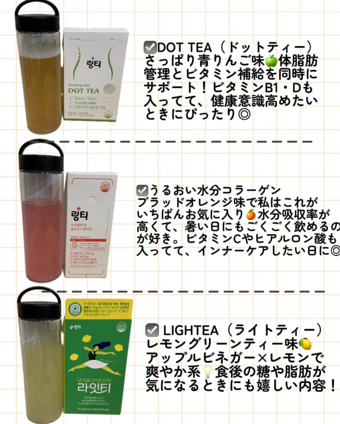 LINGTEA うるおい水分コラーゲン ブラッドオレンジ味/LINGTEA/美容サプリメントを使ったクチコミ（3枚目）
