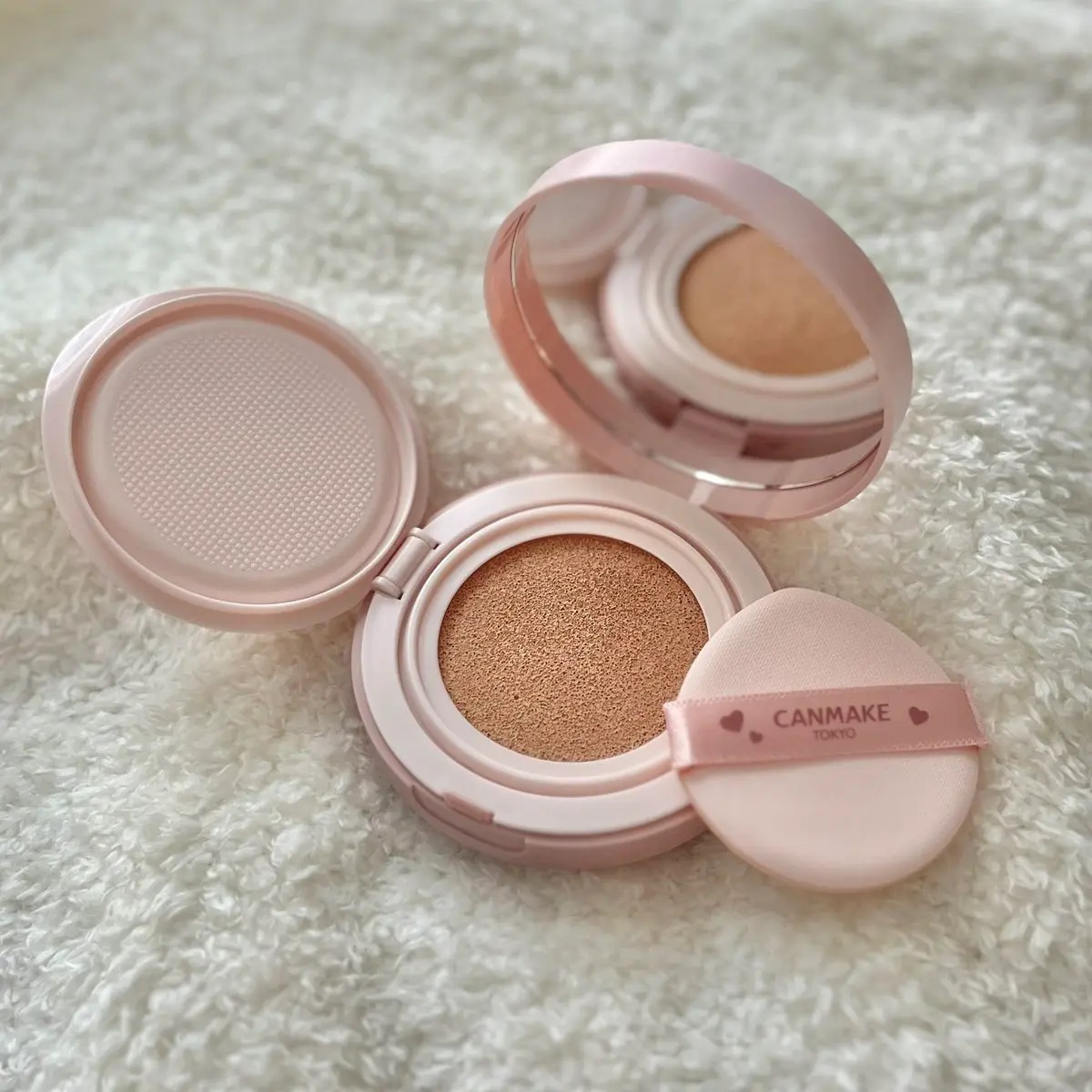 フィットグロウクッション 03 ピンクナチュラル/キャンメイク/クッションファンデーションを使ったクチコミ（2枚目）