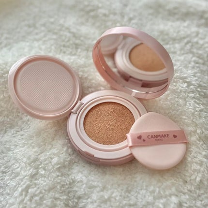 フィットグロウクッション 03 ピンクナチュラル/キャンメイク/クッションファンデーションを使ったクチコミ(2枚目)