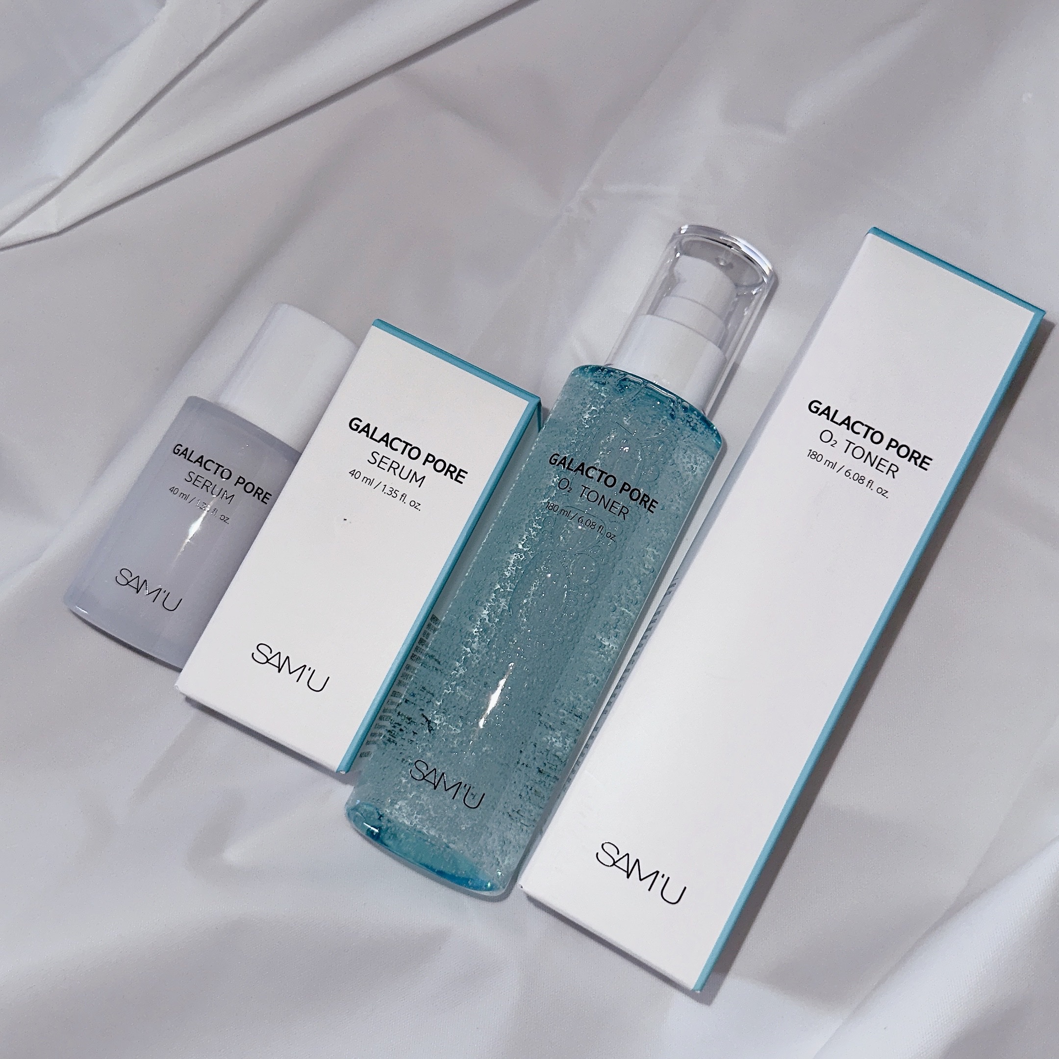 今回はSAM'U さんから
ガラクトポアラインをいただきました💧

トナーは保湿でも使用出来て、さらに
拭き取り化粧水としても使用できます

セラムは毛穴トラブルを改善してくれ
潤いを補ってくれます

敏感肌の方々でも使える商品と
なって