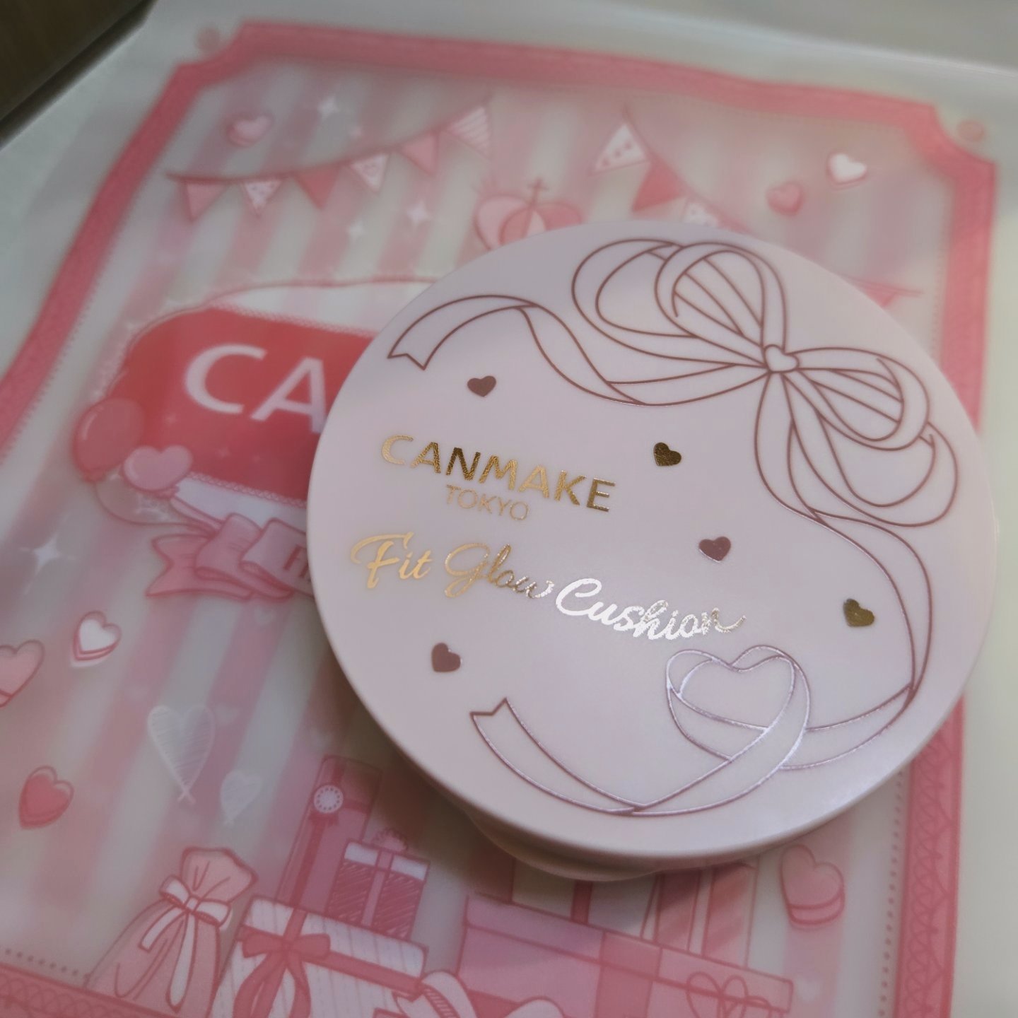 フィットグロウクッション 03 ピンクナチュラル/キャンメイク/クッションファンデーションを使ったクチコミ（1枚目）