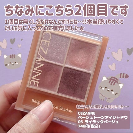 ベージュトーンアイシャドウ/CEZANNE/アイシャドウパレットを使ったクチコミ(6枚目)