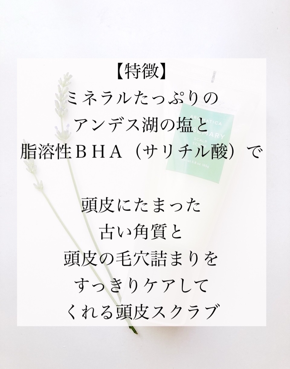 ローズマリー スカルプ スクラブ/AROMATICA/ヘッドスクラブを使ったクチコミ（2枚目）