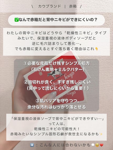 赤箱 (しっとり)/カウブランド/洗顔石鹸を使ったクチコミ(4枚目)