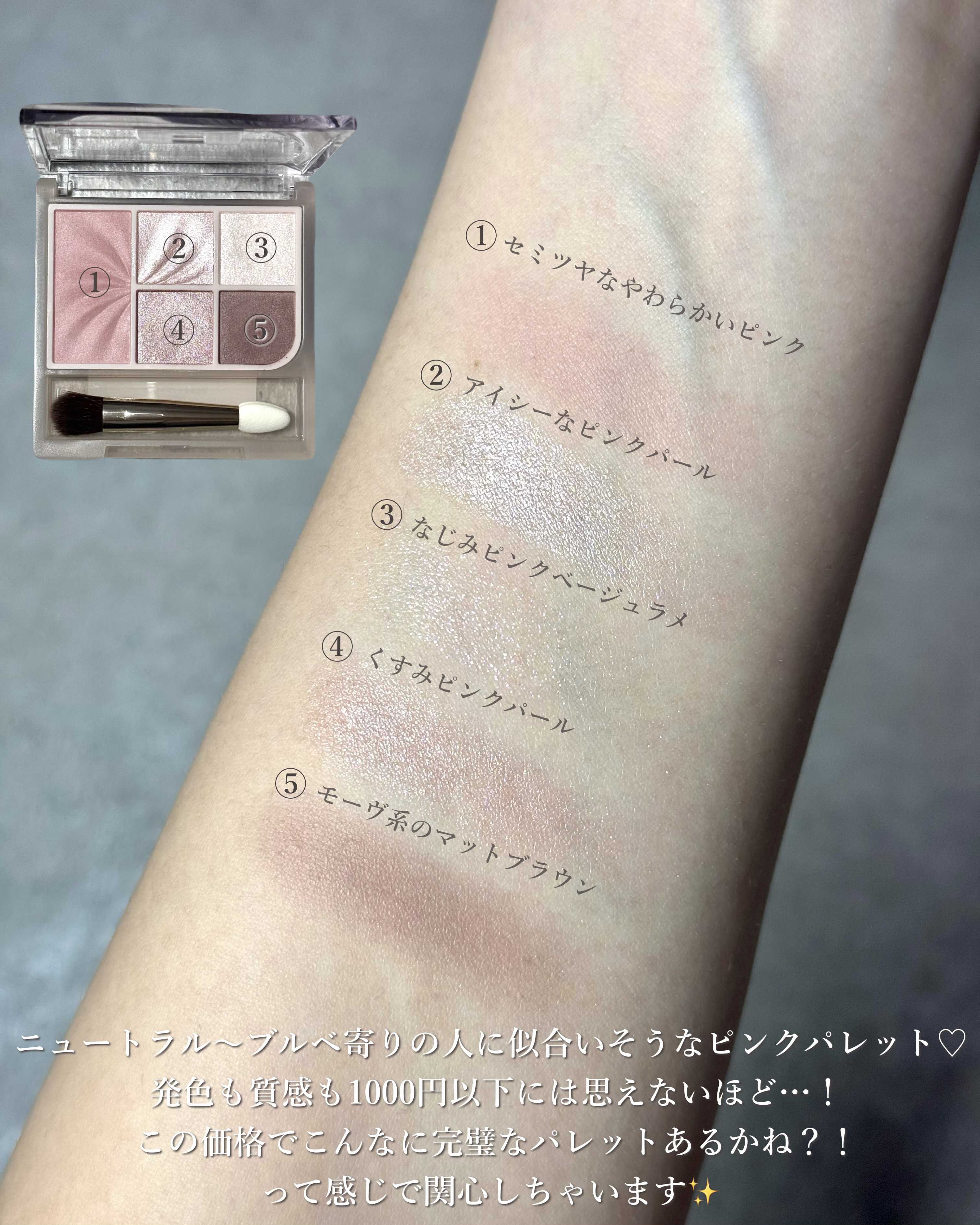 フェイスアイパレット/CEZANNE/アイシャドウを使ったクチコミ（3枚目）