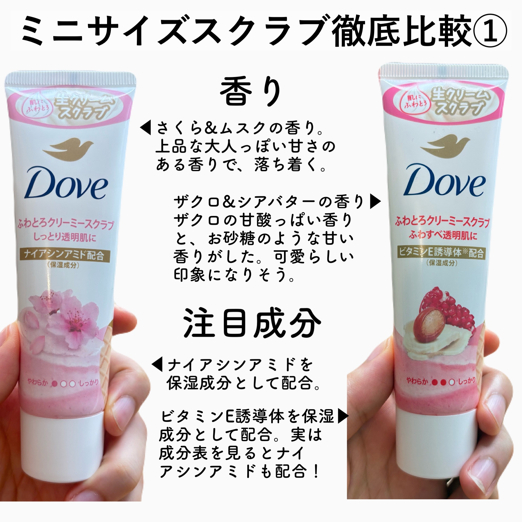 ダヴ ふわとろクリーミースクラブ ザクロ＆シアバター/ダヴ/ボディスクラブを使ったクチコミ（3枚目）