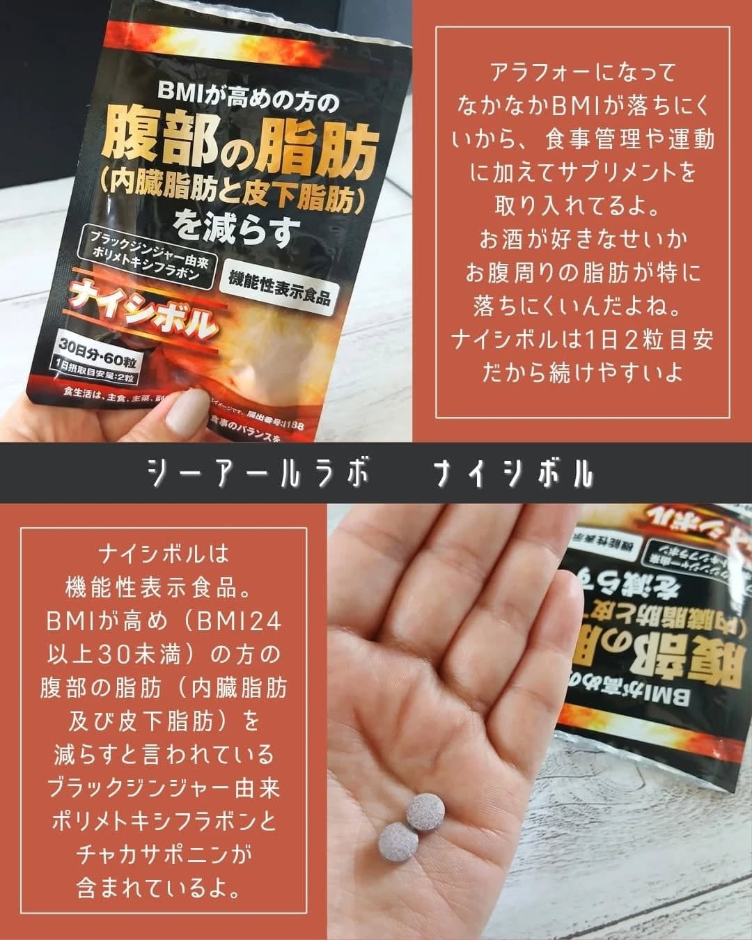 ナイシボル/CR-lab(シーアール・ラボ)/ボディサプリメントを使ったクチコミ(2枚目)