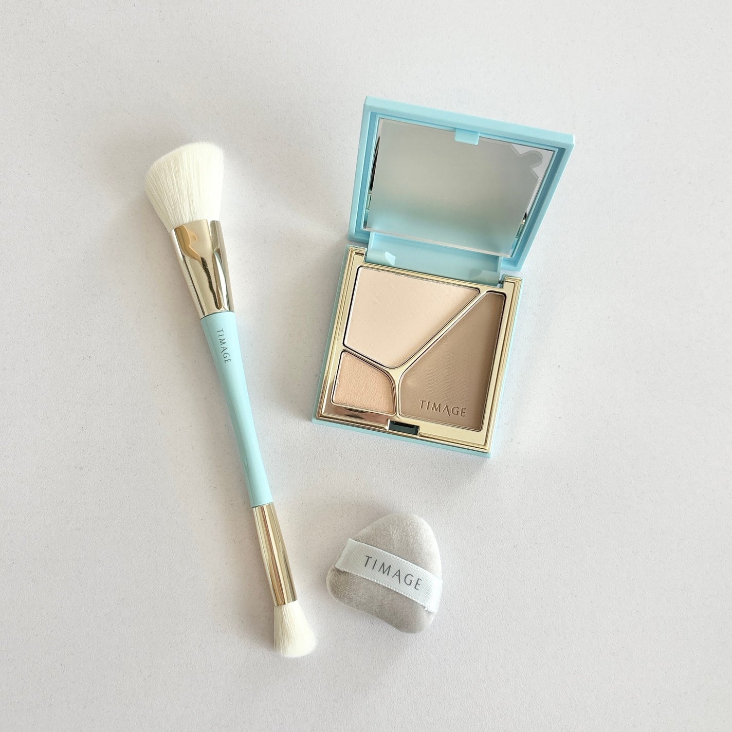 ハイライトシェーディングパレット ミニセット/TIMAGE/パウダーハイライトを使ったクチコミ(1枚目)
