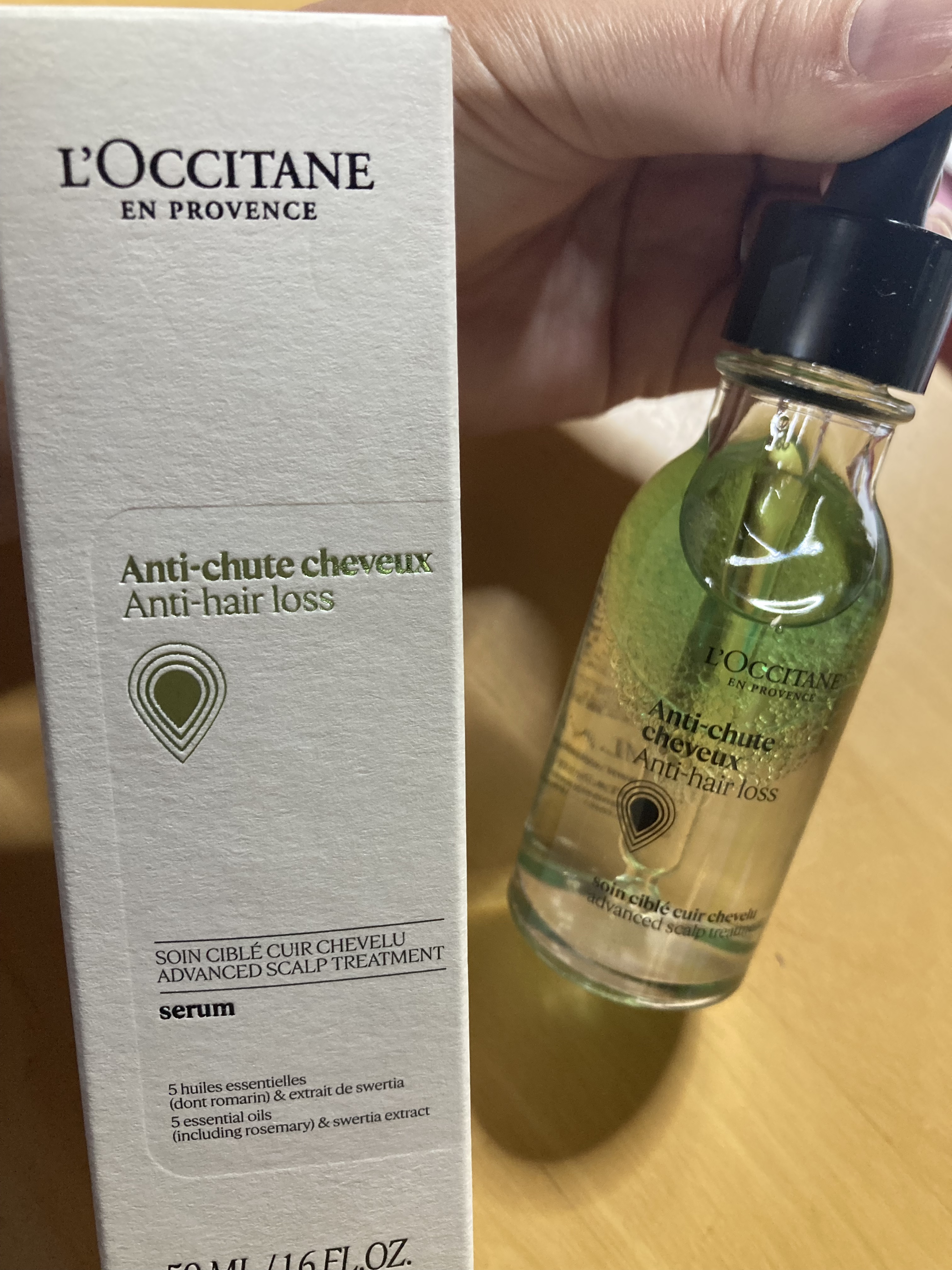 薬用 メディカル アンチヘアロスセラム/L'OCCITANE/頭皮ローションを使ったクチコミ（2枚目）