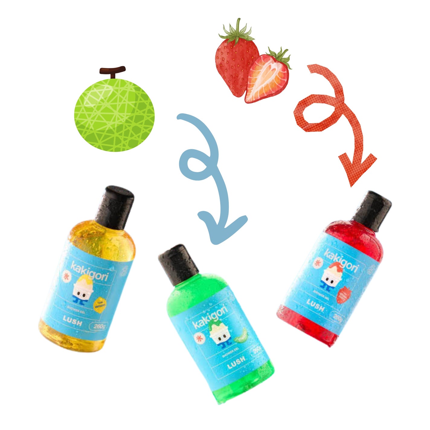 かき氷 シャワージェル イエロー/ラッシュ/ボディソープを使ったクチコミ(3枚目)