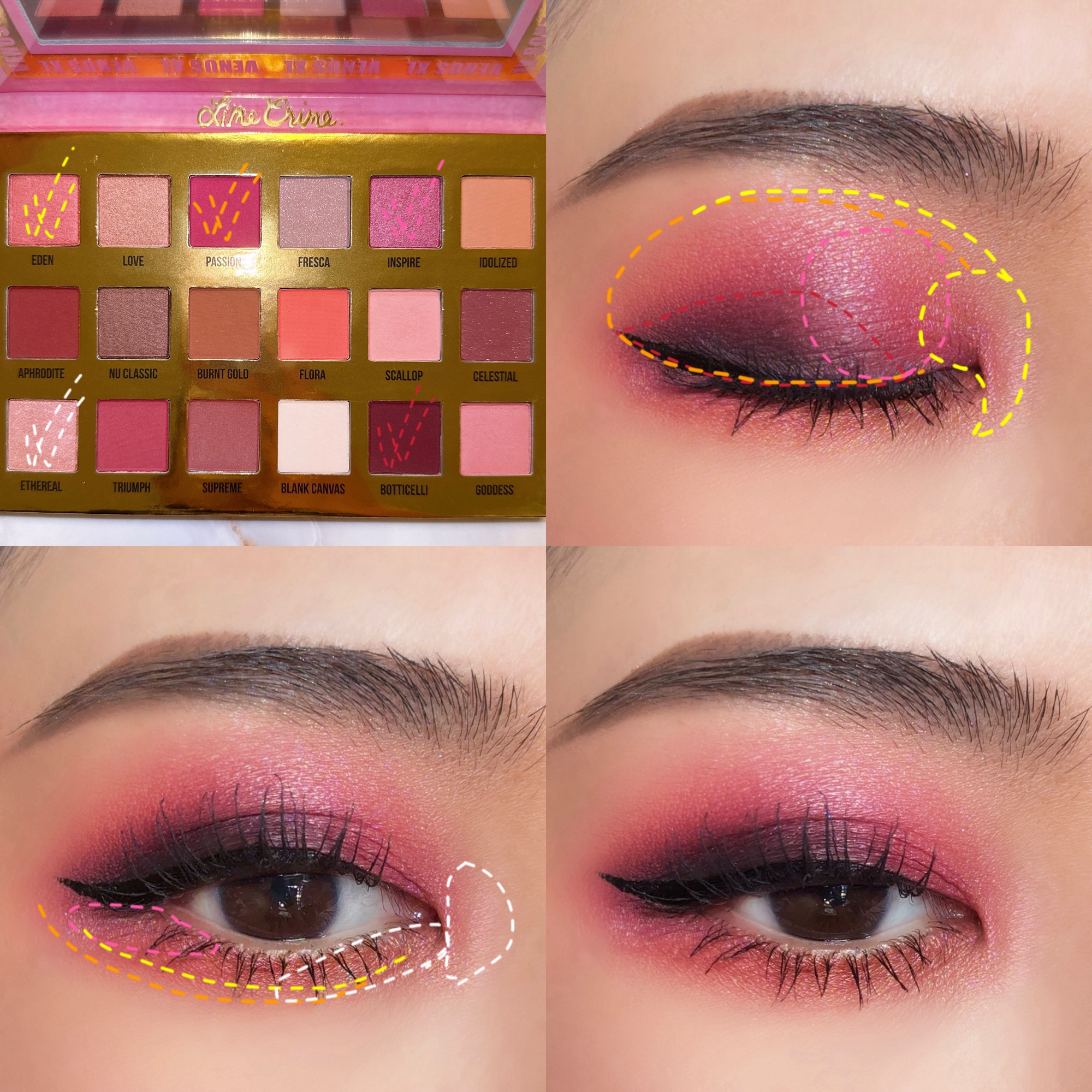 アラビア　ヴィーナス　ヴィンテージ　メイクアップ　ハンドペイント　レア 試してみた】ライム クライム ヴィーナス XL パレット Lime Crime(海外