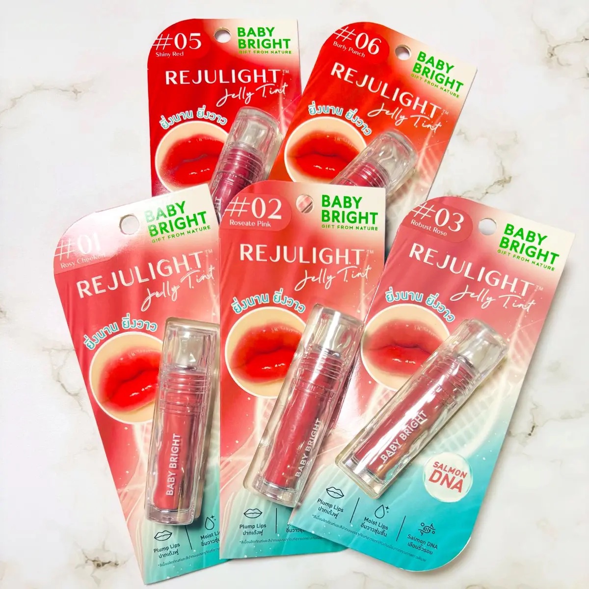 BabyBright リジュライト ジェリーティント 02 Roseate Pink/BabyBright/リップティントを使ったクチコミ（2枚目）