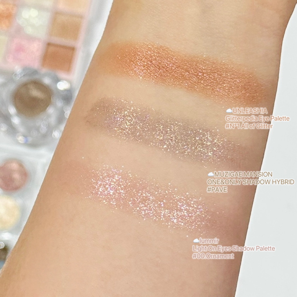 グリッターペディアアイパレット/unleashia/アイシャドウパレットを使ったクチコミ（2枚目）