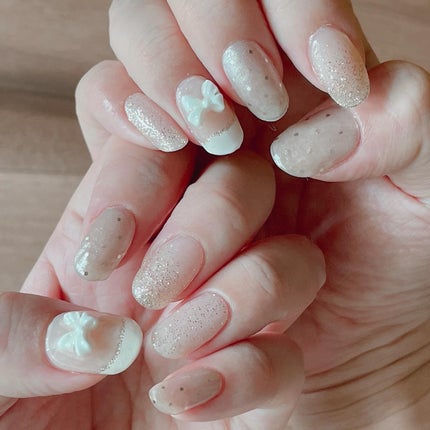 セミキュアジェルネイル(ハンド)/ohora/ネイルシールを使ったクチコミ(1枚目)