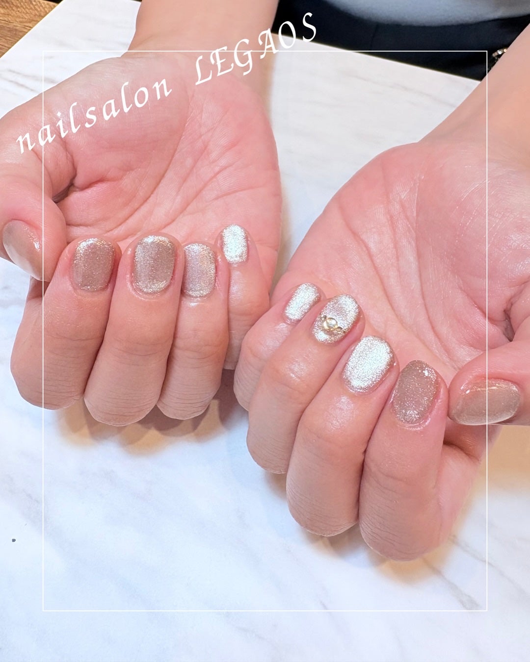 Nanao on LIPS 「nailsalonLEGAOS💜マグネットワンカラーネイル 1..」(1枚目)