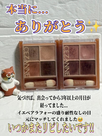 ベージュトーンアイシャドウ/CEZANNE/アイシャドウパレットを使ったクチコミ(1枚目)