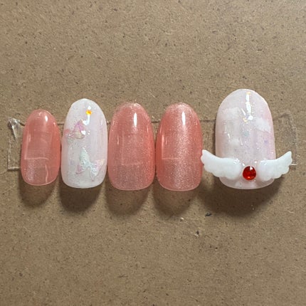 小豆 on LIPS 「🪽アニメイメージネイル 🌸カードキャプターさくら風🌸 使用アイ..」(5枚目)