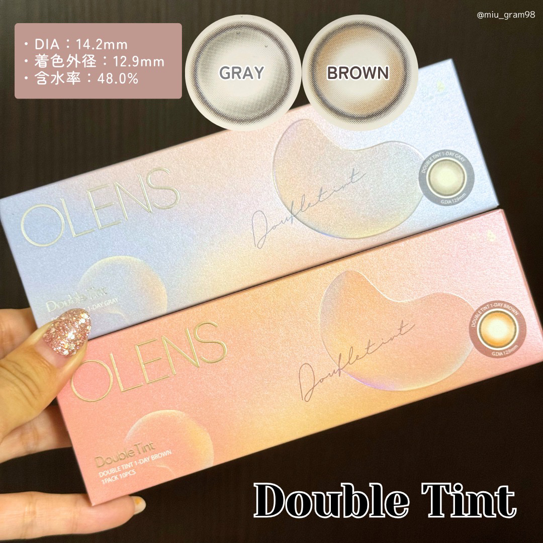 Double Tint 1day/OLENS/カラーコンタクトレンズを使ったクチコミ（3枚目）